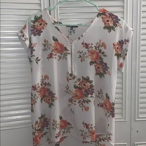 White floral shirt!